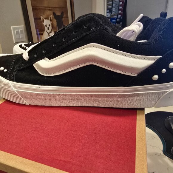 VANS Knu Skool VN000E9XBLA Pearl Black "Pearlized" Shoes Skate Men's SZ 10 NEW - Picture 6 of 9